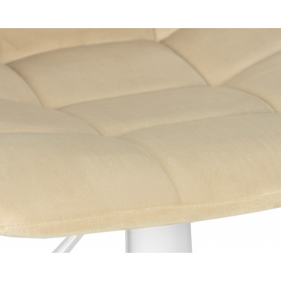 Стул барный DOBRIN TAILOR WHITE (бежевый велюр (MJ9-10))