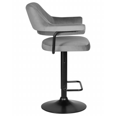 Набор 2 шт Стул барный DOBRIN CHARLY BLACK (серый велюр (MJ9-75))
