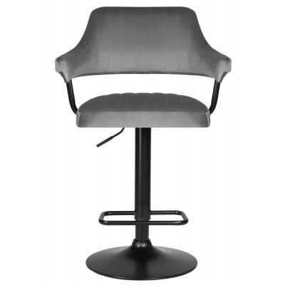 Набор 2 шт Стул барный DOBRIN CHARLY BLACK (серый велюр (MJ9-75))
