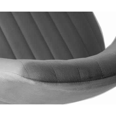 Набор 2 шт Стул барный DOBRIN CHARLY BLACK (серый велюр (MJ9-75))