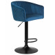 Стул барный DOBRIN DARCY BLACK (синий велюр (1922-20)) - купить в Екатеринбурге, в наличии