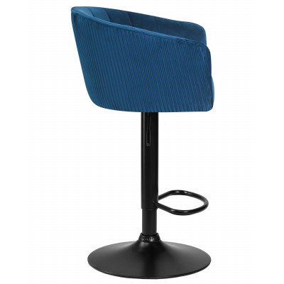 Стул барный DOBRIN DARCY BLACK (синий велюр (1922-20)) - купить в Екатеринбурге, в наличии