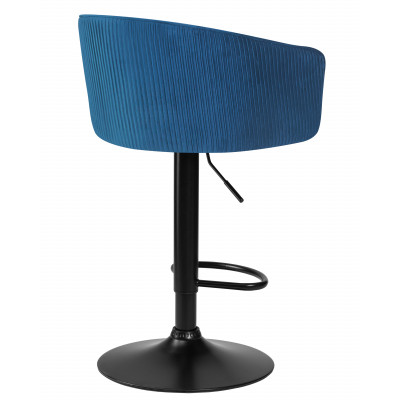 Стул барный DOBRIN DARCY BLACK (синий велюр (1922-20)) - купить в Екатеринбурге, в наличии