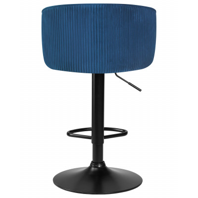 Стул барный DOBRIN DARCY BLACK (синий велюр (1922-20)) - купить в Екатеринбурге, в наличии