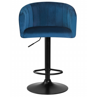 Стул барный DOBRIN DARCY BLACK (синий велюр (1922-20)) - купить в Екатеринбурге, в наличии