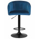 Стул барный DOBRIN DARCY BLACK (синий велюр (1922-20)) - купить в Екатеринбурге, в наличии