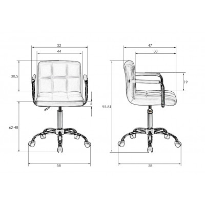 Офисное кресло для персонала DOBRIN TERRY (серый) - купить в Екатеринбурге, в наличии