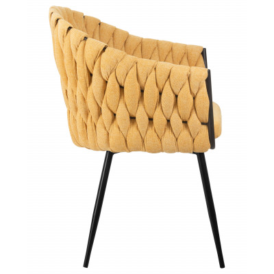 Набор 2 шт Стул обеденный DOBRIN MATILDA (жёлтая ткань (LAR 275-8)) - купить в Екатеринбурге, в наличии