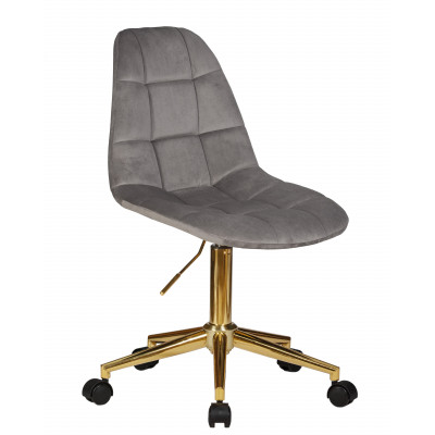 Офисное кресло для персонала DOBRIN MONTY GOLD (серый велюр (MJ9-75))