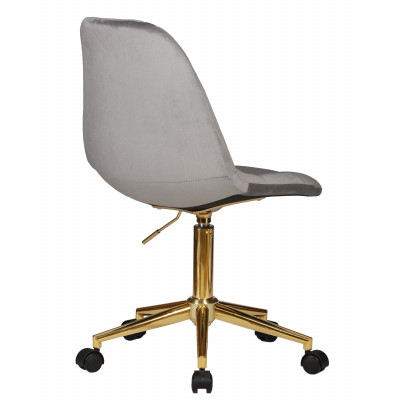 Офисное кресло для персонала DOBRIN MONTY GOLD (серый велюр (MJ9-75))
