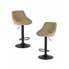 Набор 2 шт Стул барный DOBRIN LOGAN BLACK (мокко велюр (MJ9-9))