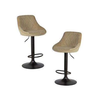 Набор 2 шт Стул барный DOBRIN LOGAN BLACK (мокко велюр (MJ9-9)) - купить в Екатеринбурге, в наличии