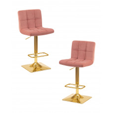 Набор 2 шт Стул барный DOBRIN GOLDIE (пудрово-розовый велюр (MJ9-32))