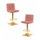 Набор 2 шт Стул барный DOBRIN GOLDIE (пудрово-розовый велюр (MJ9-32))