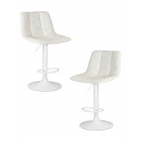 Набор 2 шт Стул барный DOBRIN TAILOR WHITE (белый PU)