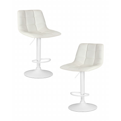 Набор 2 шт Стул барный DOBRIN TAILOR WHITE (белый PU) - купить в Екатеринбурге, в наличии
