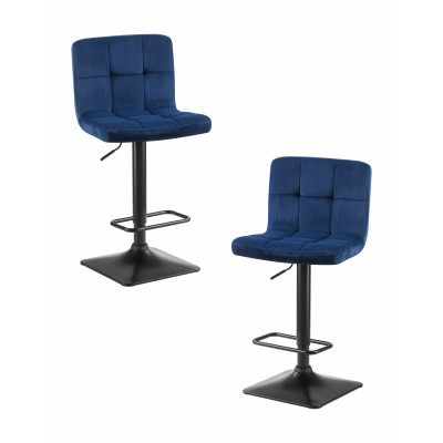 Набор 2 шт Стул барный DOBRIN DOMINIC (синий велюр (MJ9-117)) - купить в Екатеринбурге, в наличии