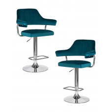 Набор 2 шт Стул барный DOBRIN CHARLY (морской волны велюр (MJ9-99))