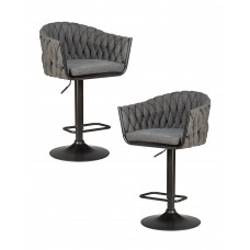 Набор 2 шт Стул барный DOBRIN LEON (графитовая ткань (LAR-275-21))