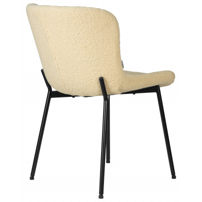 Набор 4 шт Стул обеденный DOBRIN MILO (черные ножки, кремовый букле (UF992-02)) - купить в Екатеринбурге, в наличии