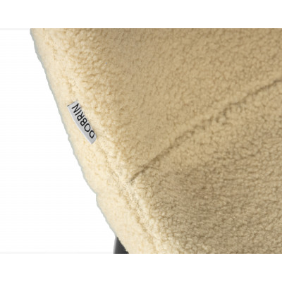 Набор 4 шт Стул обеденный DOBRIN MILO (черные ножки, кремовый букле (UF992-02)) - купить в Екатеринбурге, в наличии