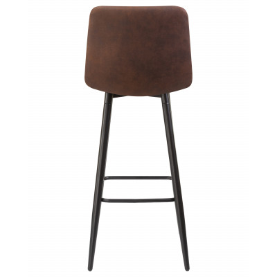 Набор 2 шт Стул барный DOBRIN NICOLE (черные матовые ножки, коричневая микрофибра (PK-03))