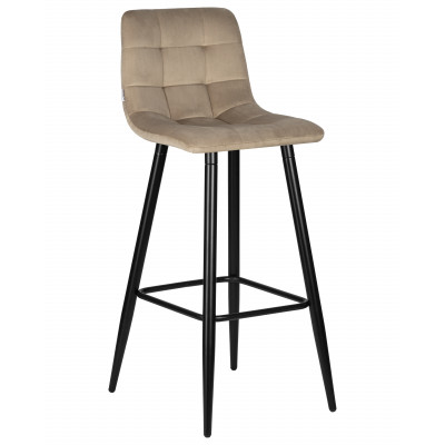 Набор 2 шт Стул барный DOBRIN NICOLE (черные матовые ножки, мокко велюр (108-104)) - купить в Екатеринбурге, в наличии