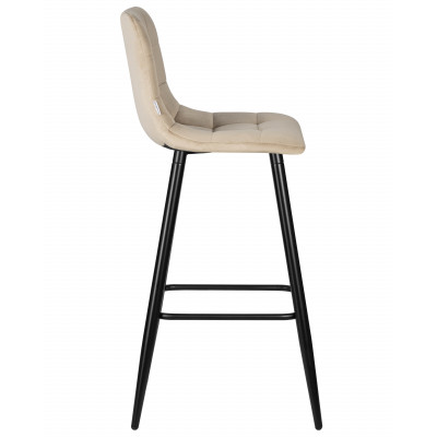 Набор 2 шт Стул барный DOBRIN NICOLE (черные матовые ножки, мокко велюр (108-104)) - купить в Екатеринбурге, в наличии