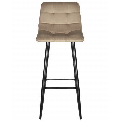 Набор 2 шт Стул барный DOBRIN NICOLE (черные матовые ножки, мокко велюр (108-104)) - купить в Екатеринбурге, в наличии