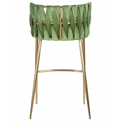 Стул барный DOBRIN EMMA GOLD (зеленый велюр (VF-08)) - купить в Екатеринбурге, в наличии