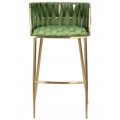 Стул барный DOBRIN EMMA GOLD (зеленый велюр (VF-08)) - купить в Екатеринбурге, в наличии