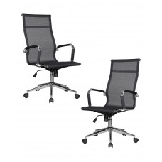 Набор 2 шт Офисное кресло для персонала DOBRIN CARTER (чёрный)