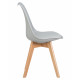 Стул обеденный DOBRIN JERRY SOFT (ножки светлый бук, цвет сиденья светло-серый (GR-01)) - купить в Екатеринбурге, в наличии
