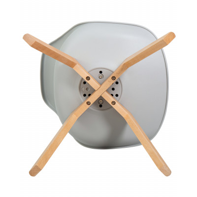 Стул обеденный DOBRIN JERRY SOFT (ножки светлый бук, цвет сиденья светло-серый (GR-01)) - купить в Екатеринбурге, в наличии