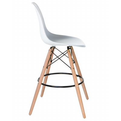 Стул барный DOBRIN DSW BAR (ножки светлый бук, цвет сиденья белый (W-02)) - купить в Екатеринбурге, в наличии