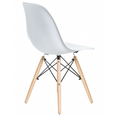 Набор 4 шт Стул обеденный DOBRIN DSW (ножки светлый бук, цвет белый (W-02)) - купить в Екатеринбурге, в наличии