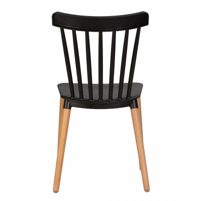 Набор 4 шт Стул обеденный DOBRIN THEO (ножки светлый бук, цвет черный (B-03)) - купить в Екатеринбурге, в наличии