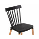 Набор 4 шт Стул обеденный DOBRIN THEO (ножки светлый бук, цвет черный (B-03)) - купить в Екатеринбурге, в наличии