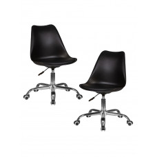 Набор 2 шт Офисное кресло для персонала DOBRIN MICKEY (чёрный)