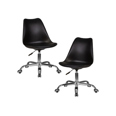 Набор 2 шт Офисное кресло для персонала DOBRIN MICKEY (чёрный) - купить в Екатеринбурге, в наличии