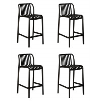 Набор 4 шт Стул полубарный DOBRIN CHLOE (черный)