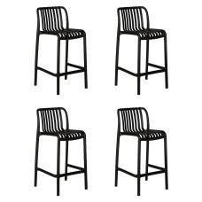 Набор 4 шт Стул полубарный DOBRIN CHLOE (черный)