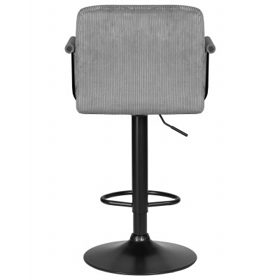 Стул барный DOBRIN KRUGER ARM BLACK (серый вельвет (LAR-E2041-25)) - купить в Екатеринбурге, в наличии
