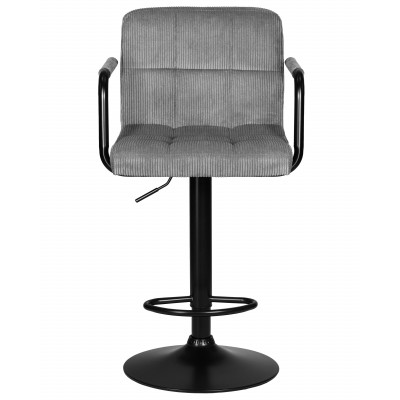 Стул барный DOBRIN KRUGER ARM BLACK (серый вельвет (LAR-E2041-25)) - купить в Екатеринбурге, в наличии
