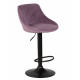 Набор 2 шт Стул барный DOBRIN LOGAN BLACK (пудрово-сиреневый велюр (MJ9-52))