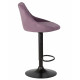 Набор 2 шт Стул барный DOBRIN LOGAN BLACK (пудрово-сиреневый велюр (MJ9-52))