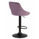Набор 2 шт Стул барный DOBRIN LOGAN BLACK (пудрово-сиреневый велюр (MJ9-52))
