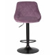 Набор 2 шт Стул барный DOBRIN LOGAN BLACK (пудрово-сиреневый велюр (MJ9-52))