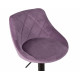 Набор 2 шт Стул барный DOBRIN LOGAN BLACK (пудрово-сиреневый велюр (MJ9-52))