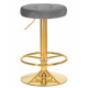 Набор 2 шт Табурет барный DOBRIN BRUNO GOLD (серый велюр (MJ9-75)) - купить в Екатеринбурге, в наличии